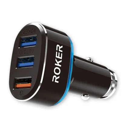 CAR CHARGER TURBO QC 3.0 4 rk_crc3_black