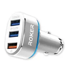 CAR CHARGER TURBO QC 3.0 5 rk_crc3_white